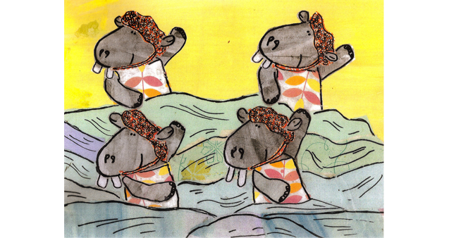 hippos swimming2